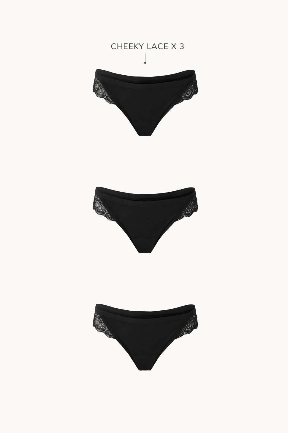 Cheeky Lace Trio