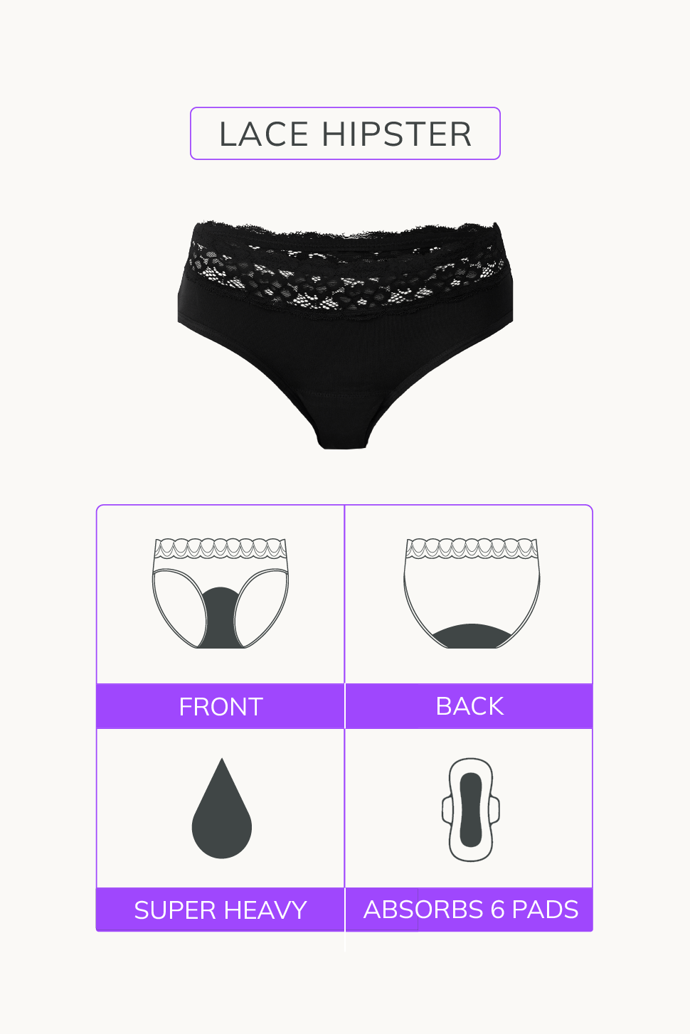 Lace Hipster Trio